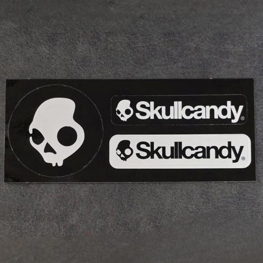3 Skullcandy Black & White Stickers